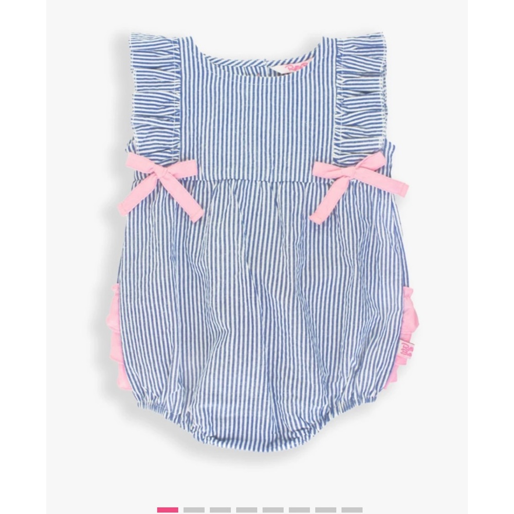 Ruffle butts seersucker striped ruffle romper - Picture 1 of 7